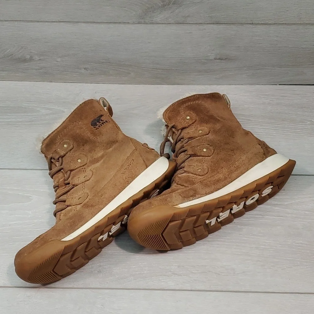 Sorel Big Kids Girls Whitney Juniors Joan Outdoor Leather Ankle Boots shoes 4
